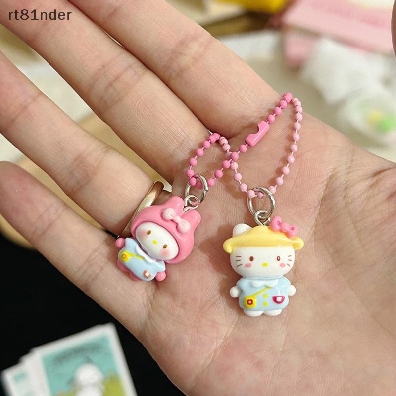 Rt sanrio dễ thương kawaii phim hoạt hình kuromi my melody cinnamon dog resin keychain bag mặt dây chuyền ch couple keyring car key phụ kiện n