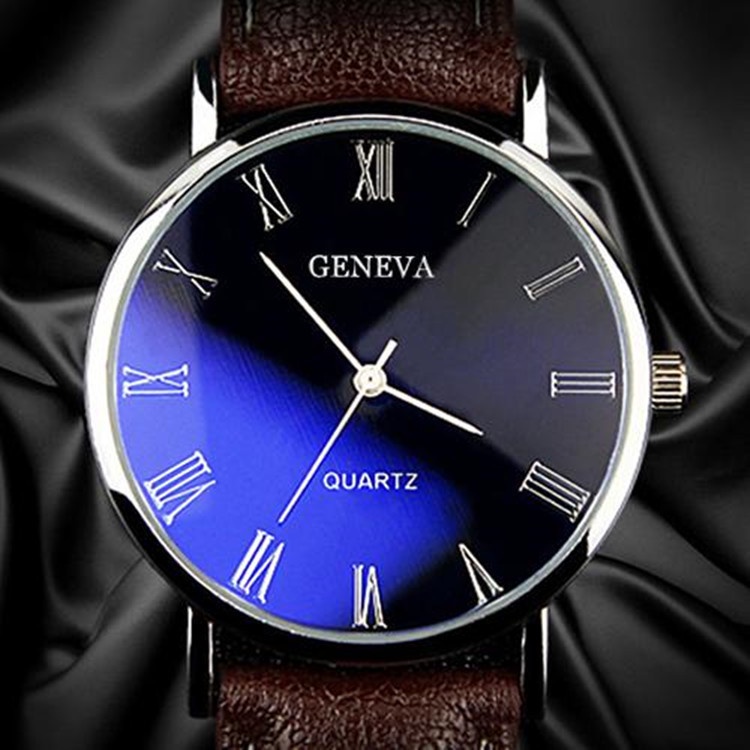 Đồng Hồ quartz Mặt Tròn Với Dây Đeo Da