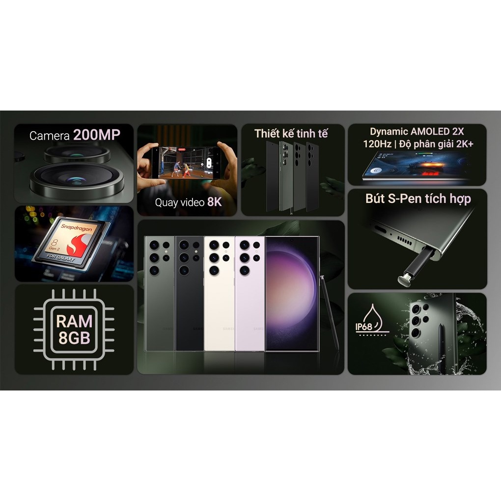 Điện Thoại Samsung Galaxy S23 Ultra KSUPER86 Bảo Hành 12 Tháng