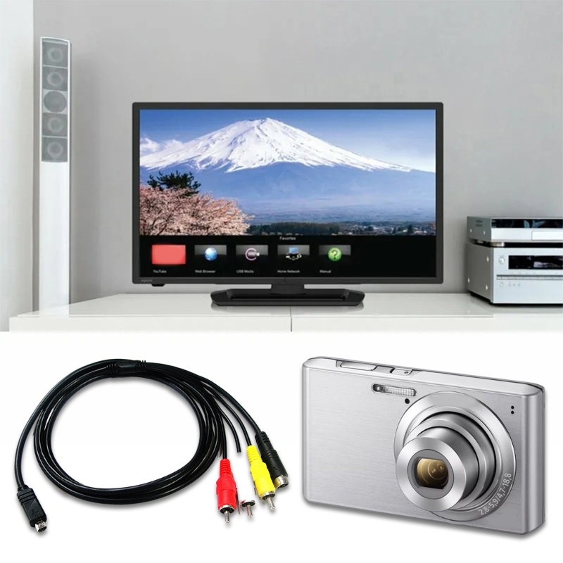 Cáp truyền dữ liệu máy ảnh xi a v rca đến cổng 10pin dây chuyển đổi vmc 15fs cho