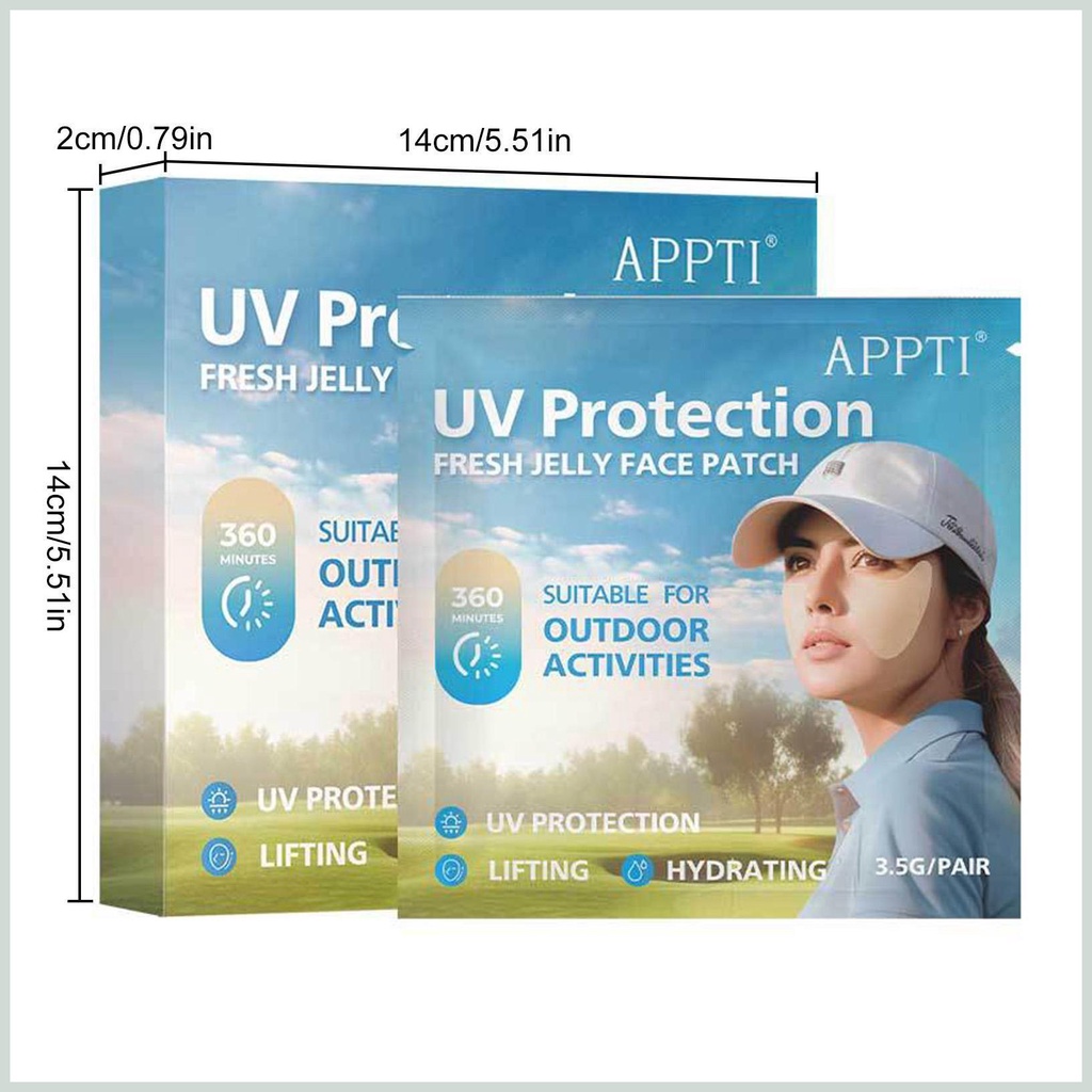 Golf eye mask sunscreen golf sticker thể thao ngoài trời anti-uv jelly hydrogel mask eye sticker kiodvn