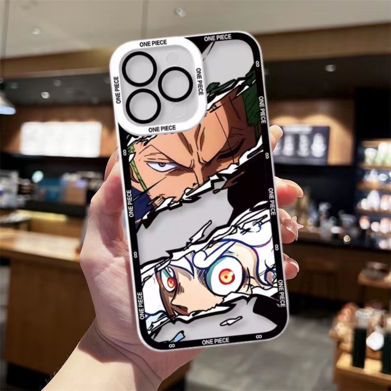 Ốp lưng cho oppo realme c53 c55 c33 c11 7 6 5 5i 6i 5s 3 8 10 pro plus 5g vỏ điện thoại soft clear tpu one-piece anime one piece luffy zoro bumper chống va đập