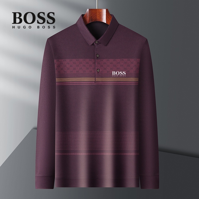 Áo Thun polo boss Tay Dài Thoải Mái Thời Trang Xuân Thu Mới Cho Nam