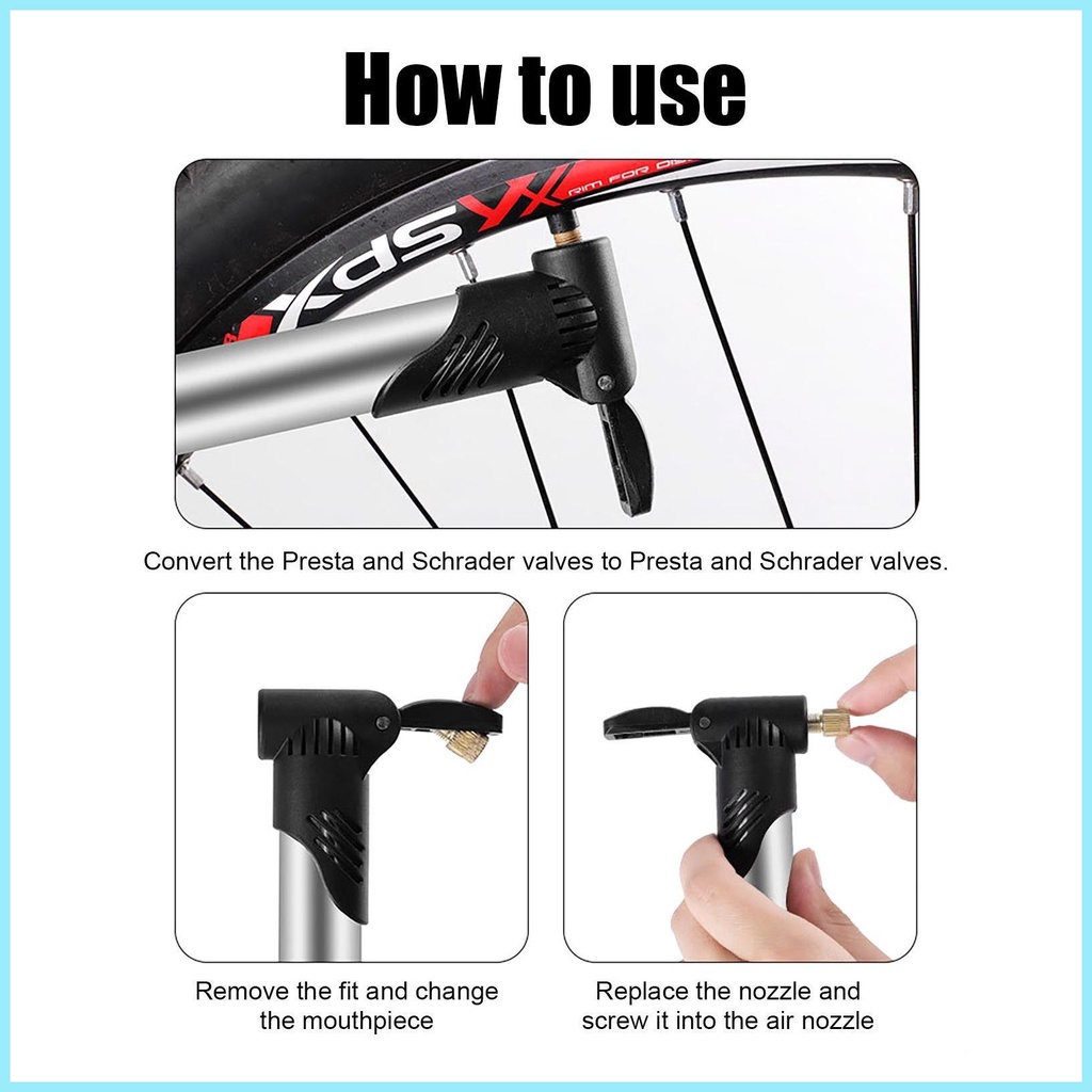 Máy bơm xe đạp mini máy bơm khung di động máy bơm không khí máy bơm giỏ bơm xe đạp cho xe đạp leo núi và bmx tdevn tdevn