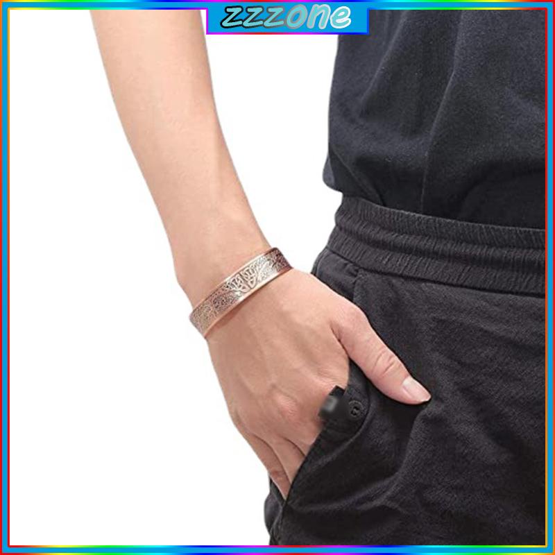 Zzz vòng đeo tay cổ điển nam châm mở vòng đeo tay với nam châm trị liệu mạnh mẽ trang sức bằng vàng hồng cây của sự sống mô hình cuff bangle