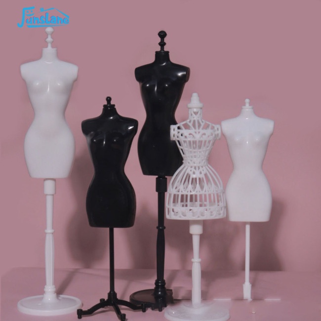 Funslane doll dress form cloth gown display support holder toy mannequin model stand phụ kiện cho váy búp bê