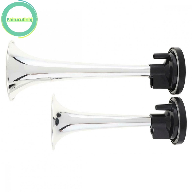 Cặphj 2 cái còi hơi đen kèn kép máy bơm không khí còi ống ô tô xe tải tàu thuyền vn