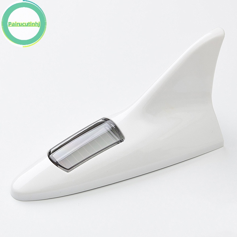 Pairhj universal led light car shark fin antenna với năng lượng mặt trời tín hiệu vô tuyến tự động trên không anten trên mái lái xe đèn cảnh báo an toàn vn