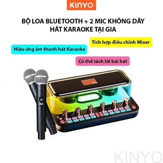 Bộ Loa Bluetooth + 2 Mic Không Dây Hát Karaoke Tại Nhà C18, Có Thể Thay Đổi Giọng, Dễ Sử Dụng