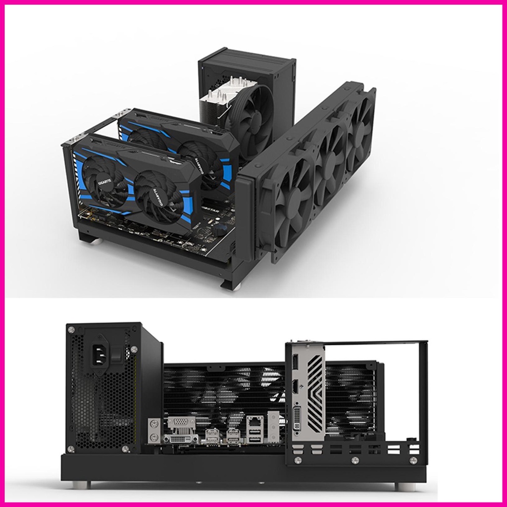 Open case set x79x99 single channel atx giá đỡ bo mạch chủ ép xung dọc mở khung nhôm giá đỡ khung gầm lrnvn