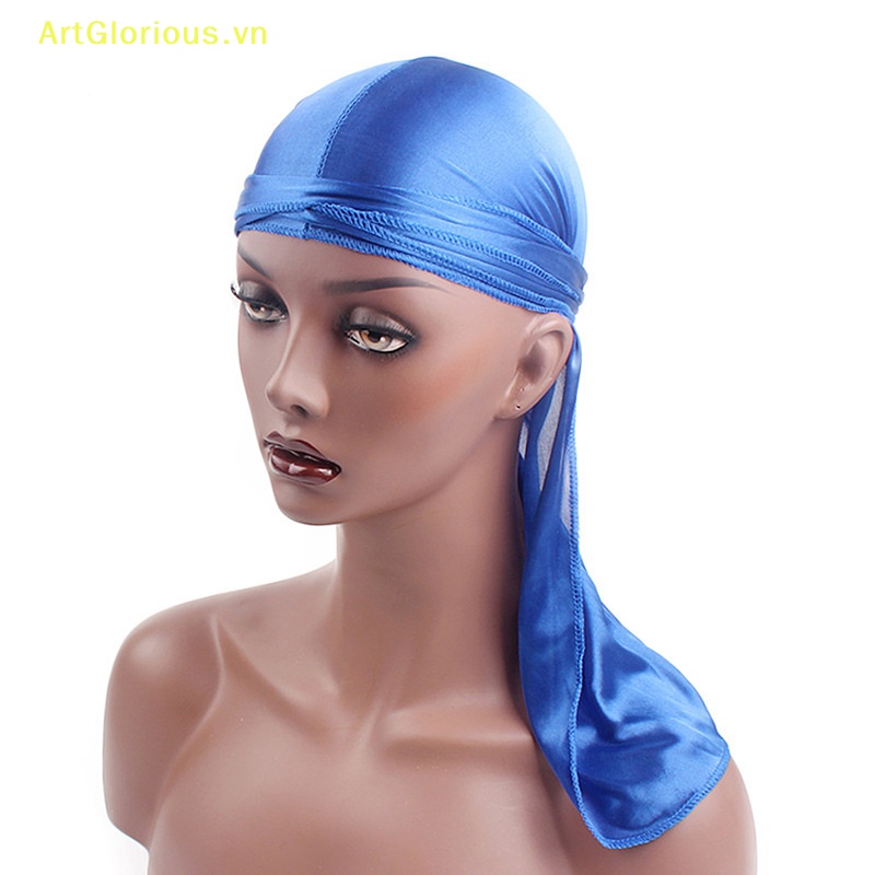 Artglorious unisex đàn ông phụ nữ khăn rằn durag mũ nón mũ lụa cướp biển mũ bọc mũ vn
