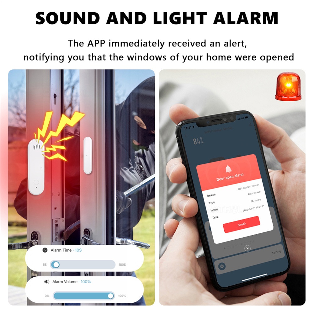 Băng Cửa wifi graffiti Có Thể audible Và Báo Động Quan Sát