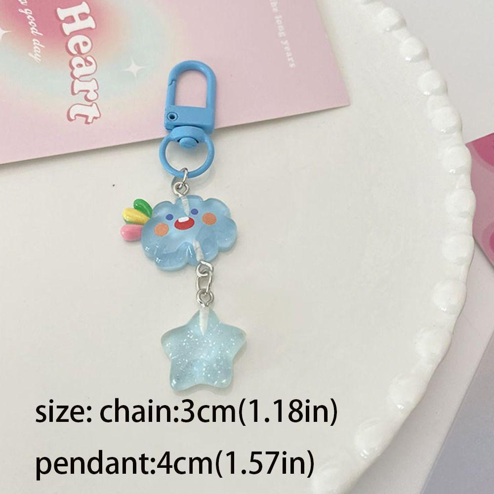 Isita Móc Khóa resin Nhỏ Hình Đám Mây Ngôi Sao Đám Mây Bầu Trời Đầy Sao Cho Học Sinh