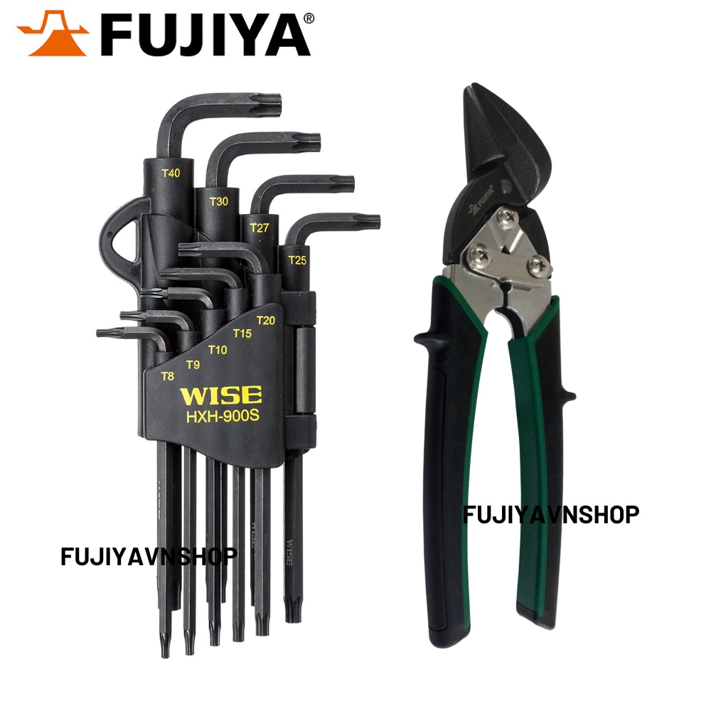 COMBO 1 Bộ lục giác hoa WISE HXH-900S VÀ 1 Kéo cắt điện FUJIYA BKB-180MR