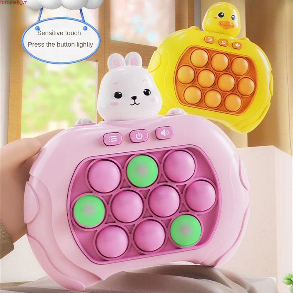 【Sẵn sàng】 Tik Tok Electronic Fast Push Bảng điều khiển trò chơi Speed Push Through Pop It Focus Training Đồ chơi giáo dục cho trẻ sơ sinh