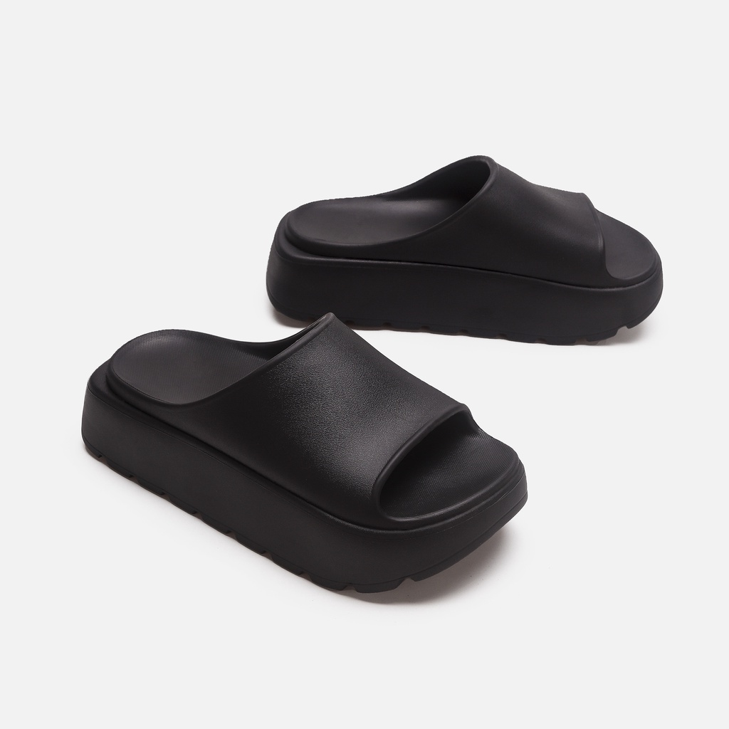 Dép nữ AYUER đáy dày nhẹ 5.5cm màu trơn chống trượt phong cách Hàn Quốc ngoài trời