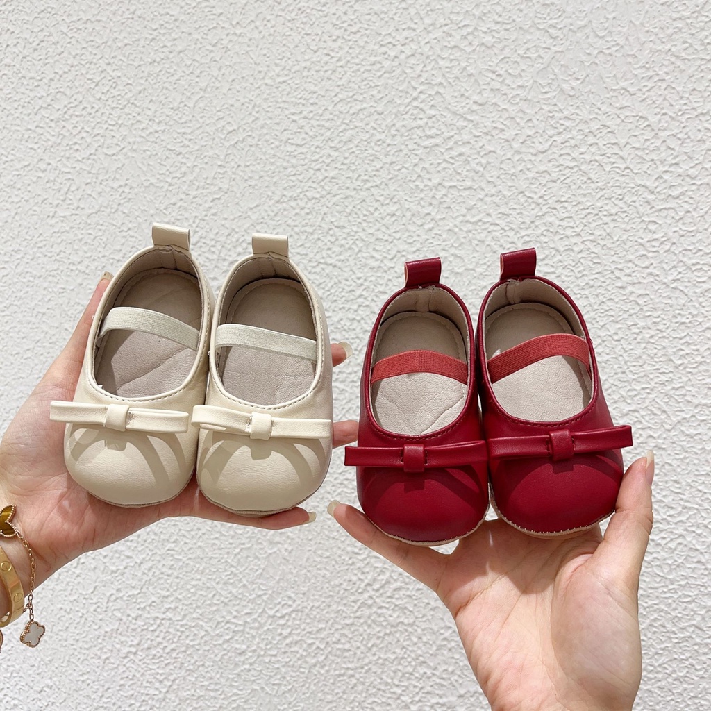 Autumn baby girl phong cách hàn quốc giày da nhỏ girl princess retro all-match single shoes anti-slip soft sole toddler shoes