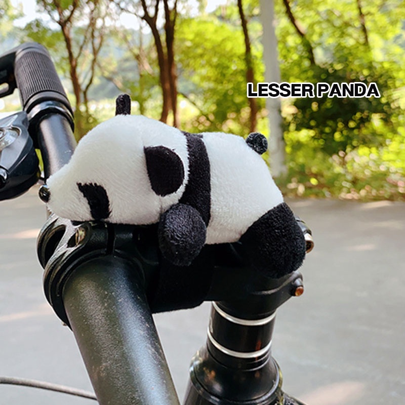 Nurgaz trang trí xe đạp dễ thương đường xe đạp leo núi tay lái búp bê trang trí xe máy panda dinosaur doll phụ kiện