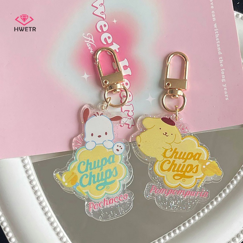 Móc khóa HWETR kiểu Anime Kuromi Sanrio My Melody Kawaii Cinnamoroll trang trí balo đi học