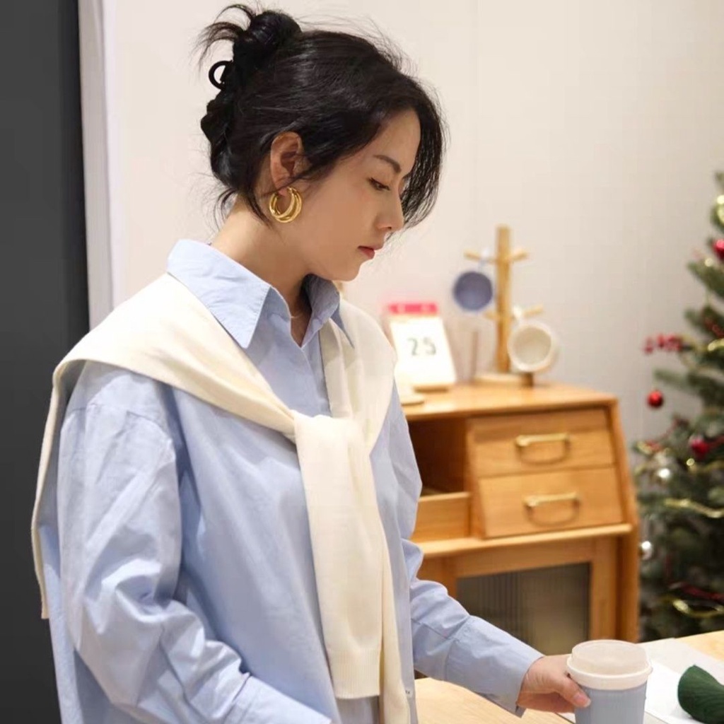 Khăn choàng dệt kim với vai phụ nữ trang trí bên ngoài cổ áo giả bảo vệ cổ mùa xuân khăn choàng ghi lê