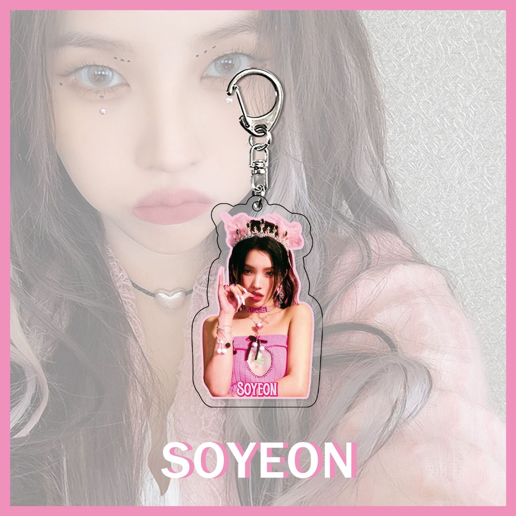 Kpop gidle yuqi minnie album mới i feel keychain túi acrylic charm