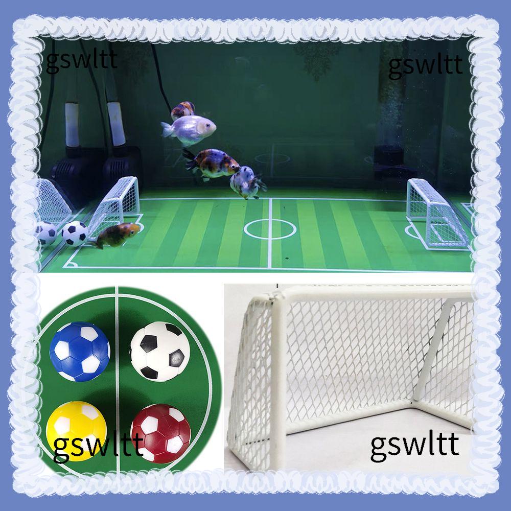 Gswltt fish tank landscaping wear-resistant aquarium football goal sinking ball table football