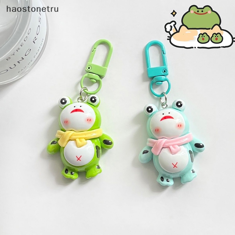 Ru dễ thương phim hoạt hình ếch móc khóa màu kẹo đáng yêu chìa khóa động vật cho bé gái túi mặt dây chuyền ba lô trang trí n