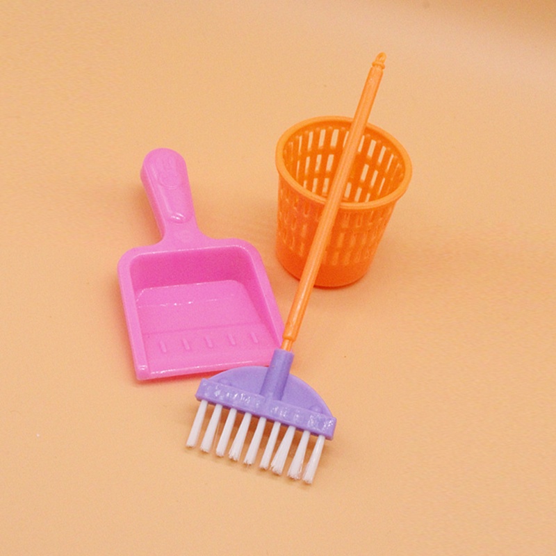 9 cái / bộ mini pretend play mop broom toys dụng cụ và đồ chơi làm sạch trẻ em dễ thương