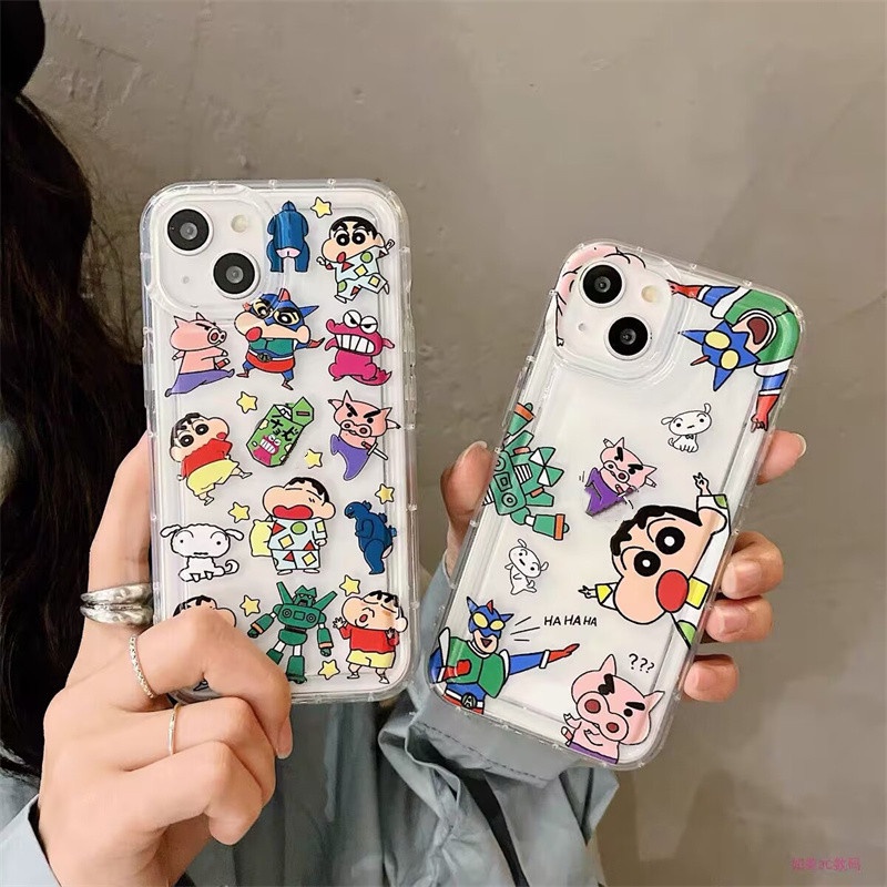 Anime cartoon air cushion dễ thương bút chì màu shinchan action kamen vỏ silicon cho samsung galaxy s20fe s20 s21 s22 s23 s30 plus ultra 5g vỏ mềm tpu trong suốt