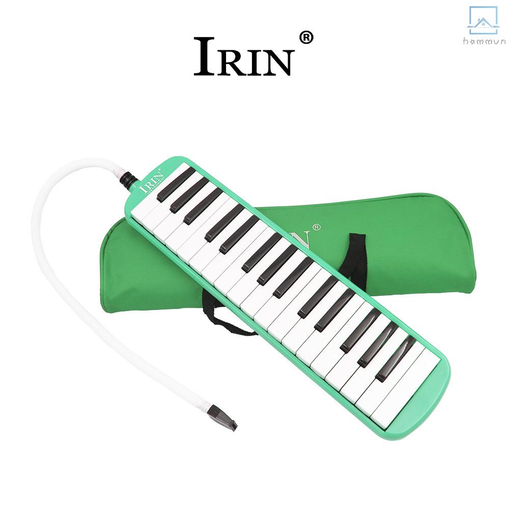32 phím piano nhạc cụ giáo dục âm nhạc melodica cho trẻ mới bắt đầu quà tặng trẻ em có túi đựng màu xanh lá cây #homm