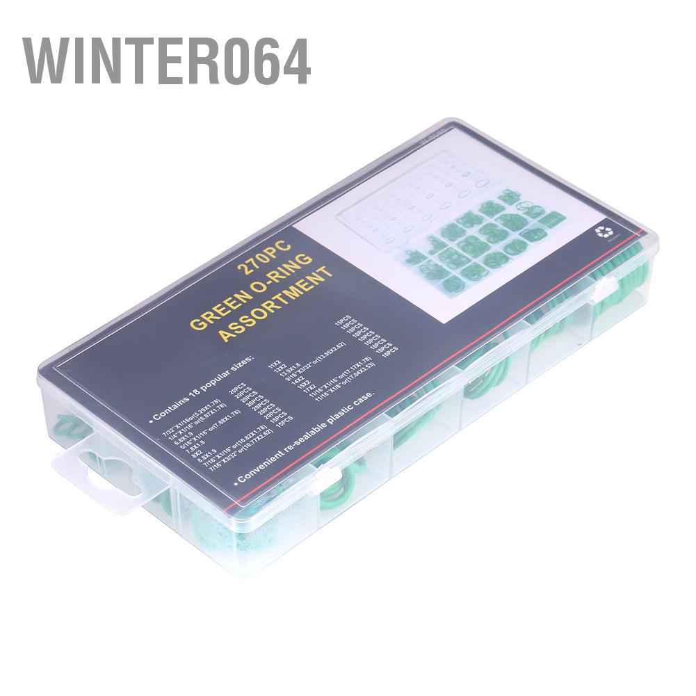 Hộp 270 vòng đệm cao su chữ O nhiều kích thước Winter064