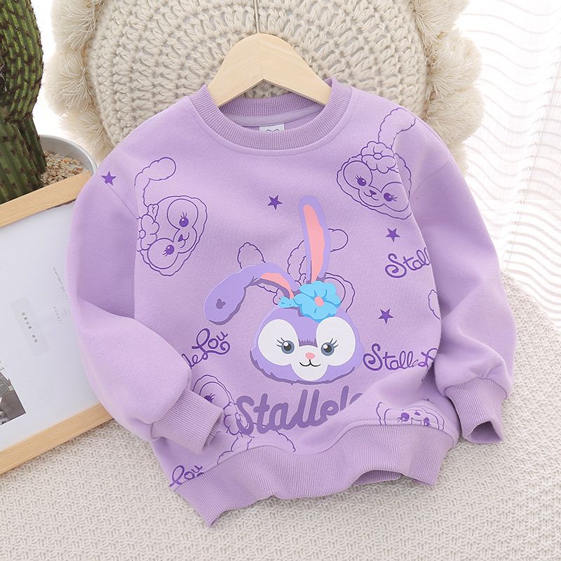 Cô gái áo len mùa xuân thu thu phong cách mới mẫu giáo trẻ em phim hoạt hình thời trang đáy áo sơ mi hàng đầu trẻ em quần áo hợp thời trang