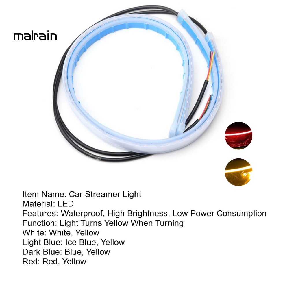 Bộ 2 Dây Đèn Led Linh Hoạt Chống Thấm Nước Trang Trí Xe Hơi