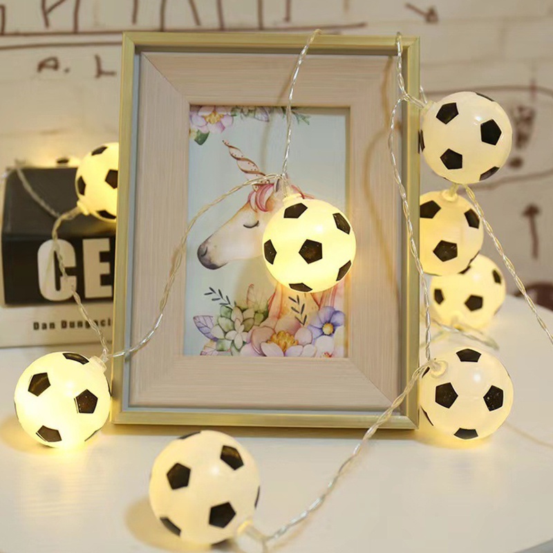 Dây Đèn Led 20 Bóng Hình Quả Bóng Đá Trang Trí Sân Vườn JP6