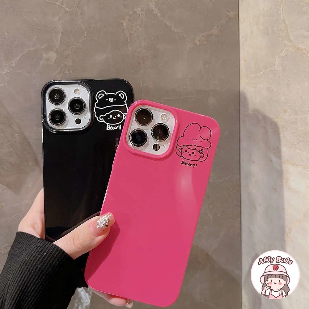 Ốp Điện Thoại TPU Dẻo Họa Tiết Gấu Kiểu Hàn Quốc Chống Bụi Bẩn Cho IPhone 14 Pro Max 13 12 11 Pro Max