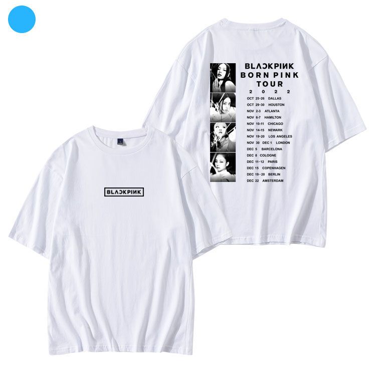 Áo phông BLACKPINK BORN PINK World Tour JISOO JENNIE ROSÉ LISA Dallas