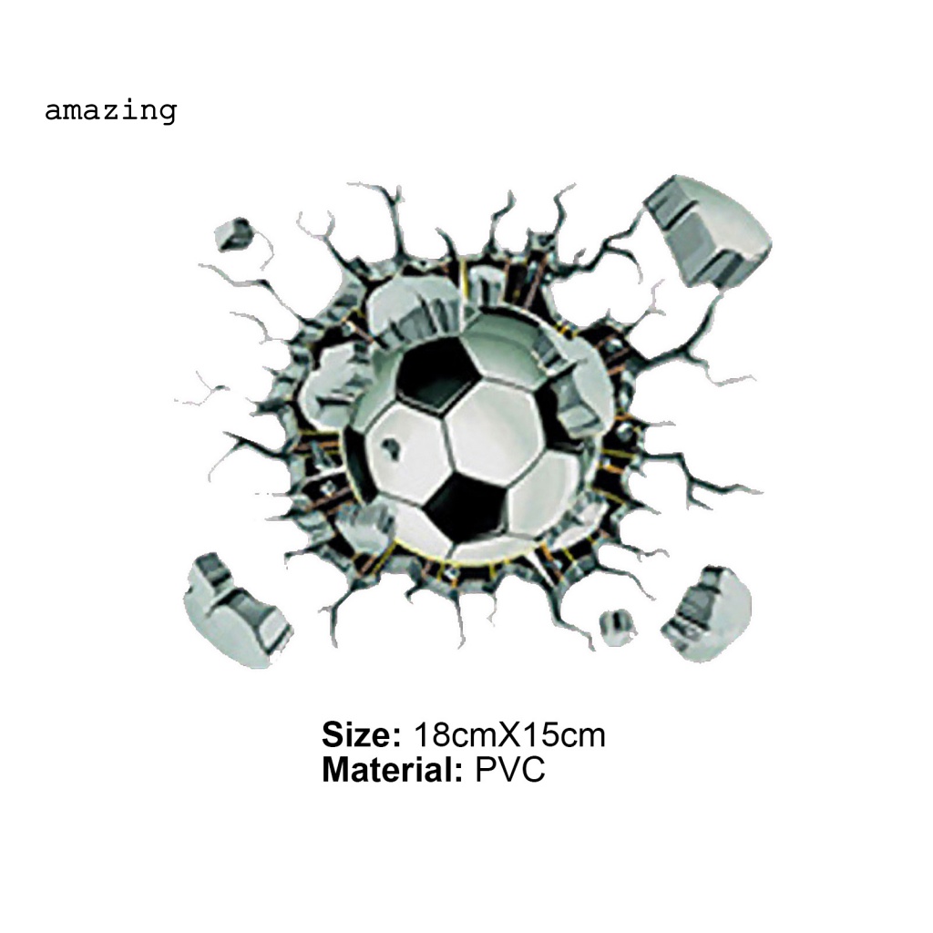 Sticker Dán Kính Xe Hơi Hình Quả Bóng Đá 3D Sống Động Lâu Trôi