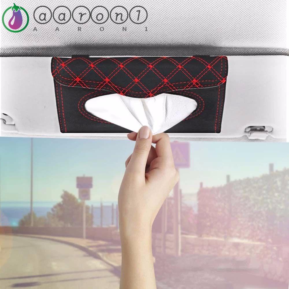 Aaron1 Hộp Đựng Khăn Giấy Gắn Tấm Che Nắng Xe Hơi Trang Trí Nội Thất