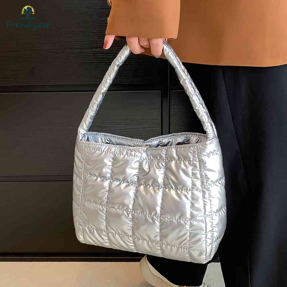 Túi Xách Tote Chất Liệu Cotton Thêu Họa Tiết Sọc Caro Thời Trang Cho Nữ