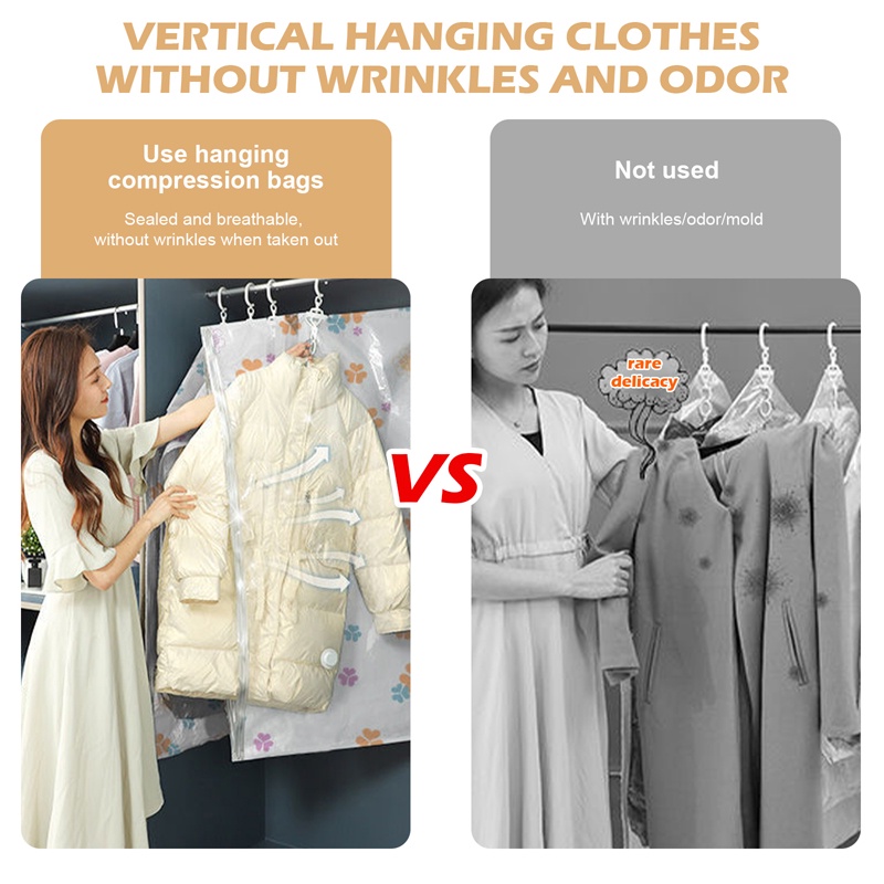 Túi đựng quần áo hút chân không tiết kiệm diện tích tủ đồ Túi Bọc Quần Áo Chống Bụi Bẩn