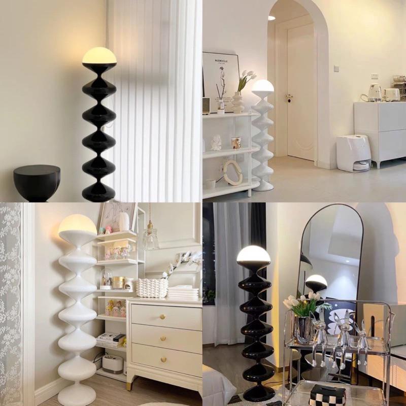 Đèn cây đứng đèn sàn sóng bầu cổ điển 3 màu ánh sáng Thanhshoptn