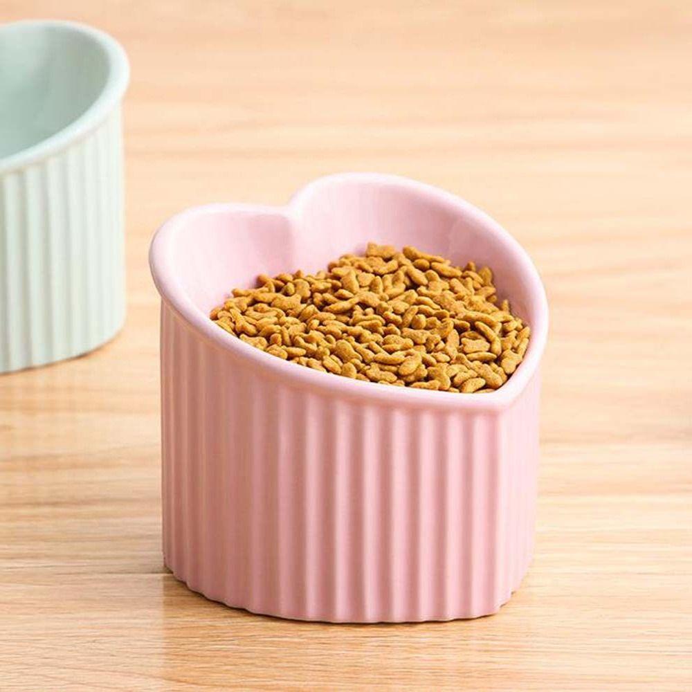 Tô Sứ Đựng Thức Ăn / Nước Uống Hình Trái Tim 3d Cho Thú Cưng