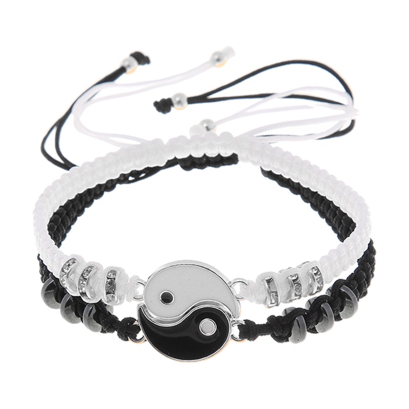 2 Vòng Tay Dây Bện Thái Cực Quyền Cho Cặp Đôi