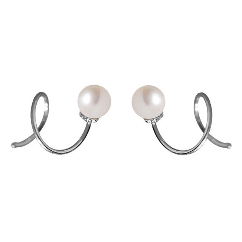 Bông Tai Mạ Bạc 925 Đính Ngọc Trai Nhân Tạo Thời Trang Mùa Xuân Cho Nữ