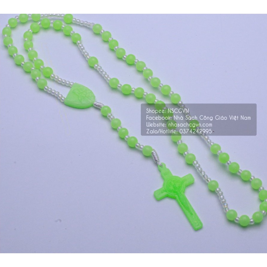 Vòng Mân Côi - Chuỗi Tràng hạt 50 dạ quang 6ly NS93 Quà tặng Công Giáo