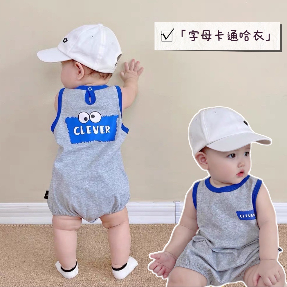 Bộ Áo Liền Quần Không Tay Thời Trang Mùa Hè Cho Bé Sơ Sinh