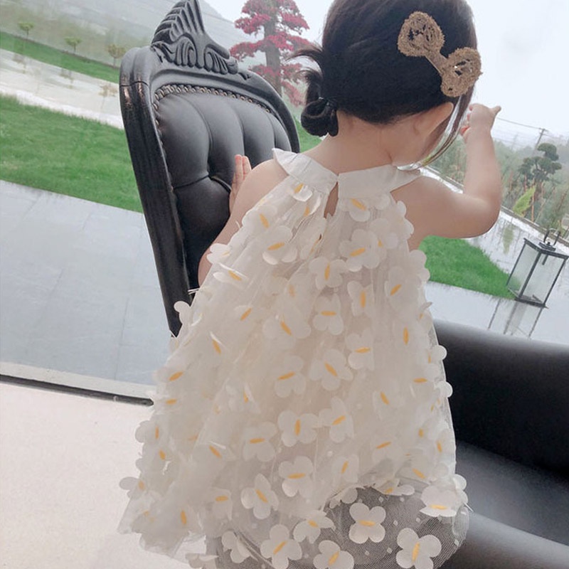 Bololo Đầm Công Chúa Không Tay Họa Tiết Bướm Xinh Xắn Dành Cho Bé Gái