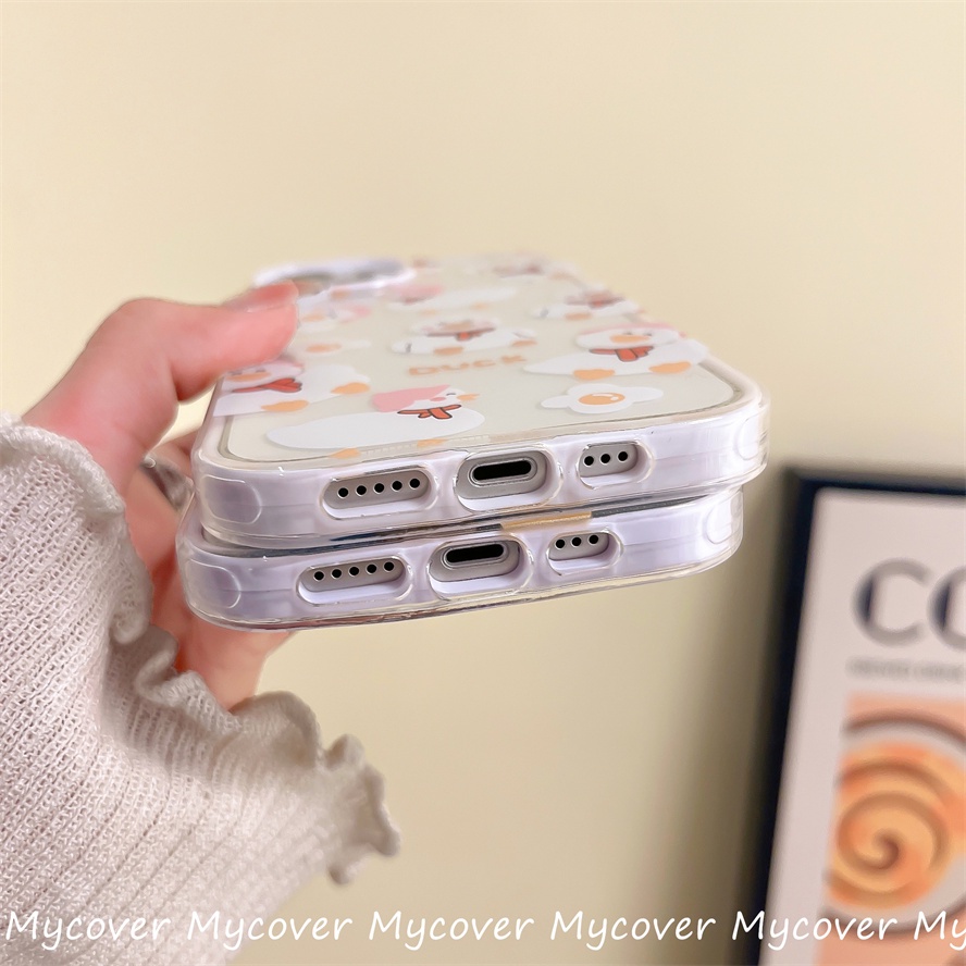 Ốp Điện Thoại Silicon Họa Tiết Chú Vịt Dễ Thương Chống Sốc Cho Iphone 11 12 13 14 Pro Max X Xr Xs 8 7 6 Plus SE 2020