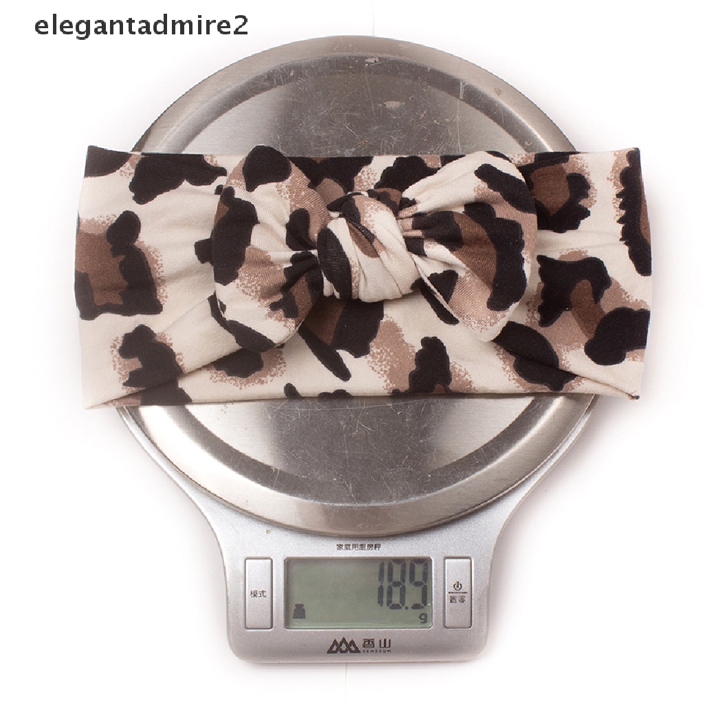 Băng Đô Nơ Bản Rộng Họa Tiết Da Báo Cho Bé 0-3 Tuổi