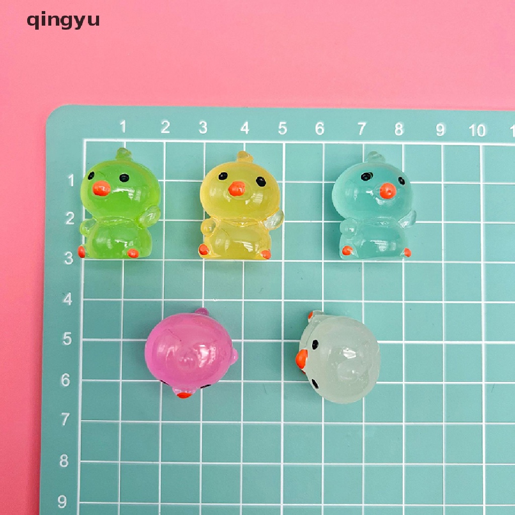 Bộ 2 Tượng Gà Con Mini Phát Sáng Dễ Thương Dùng Trang Trí